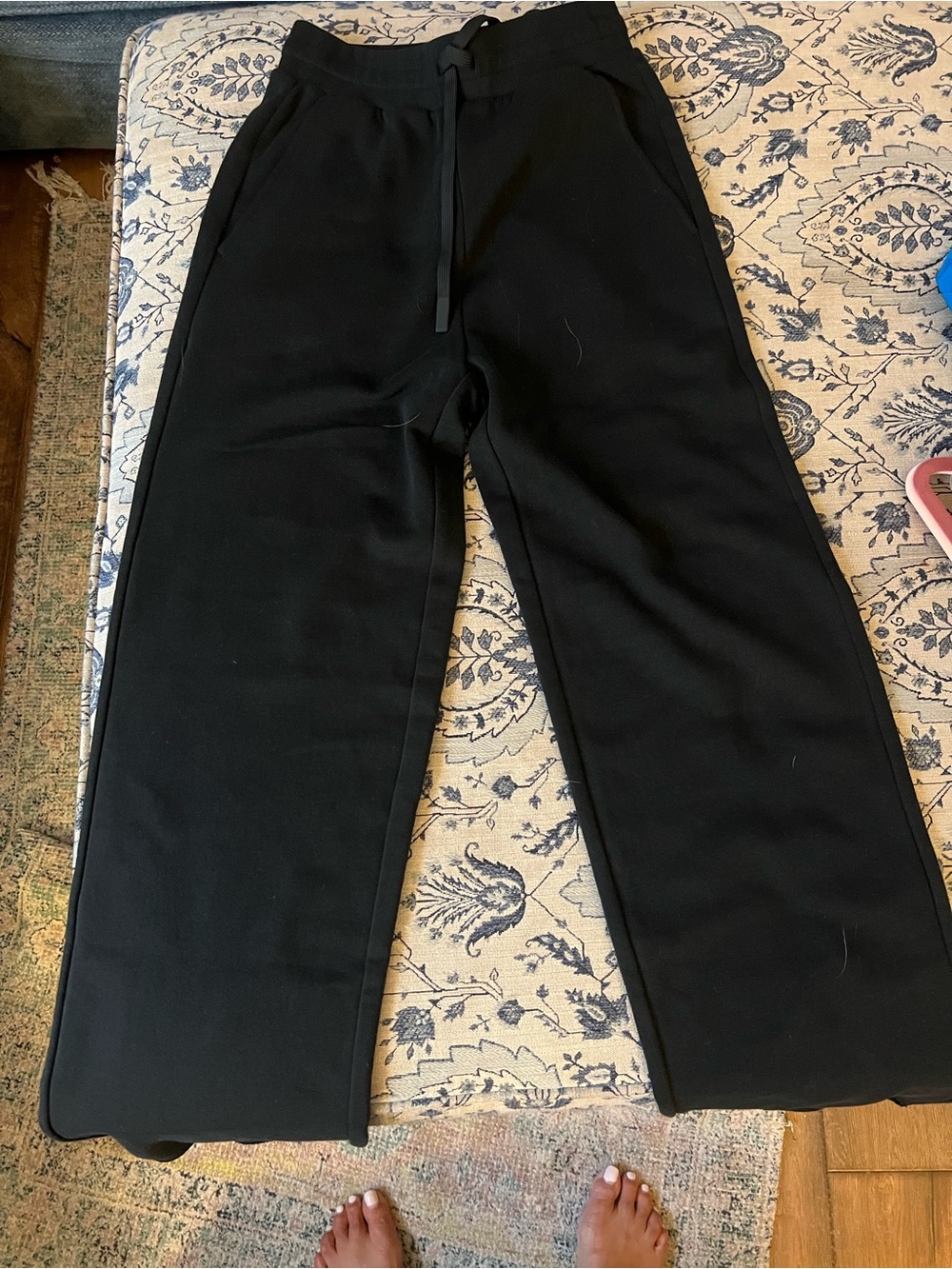 Cozy Earth Brushed Bamboo Wide Leg Pull-On Pants in black size xs